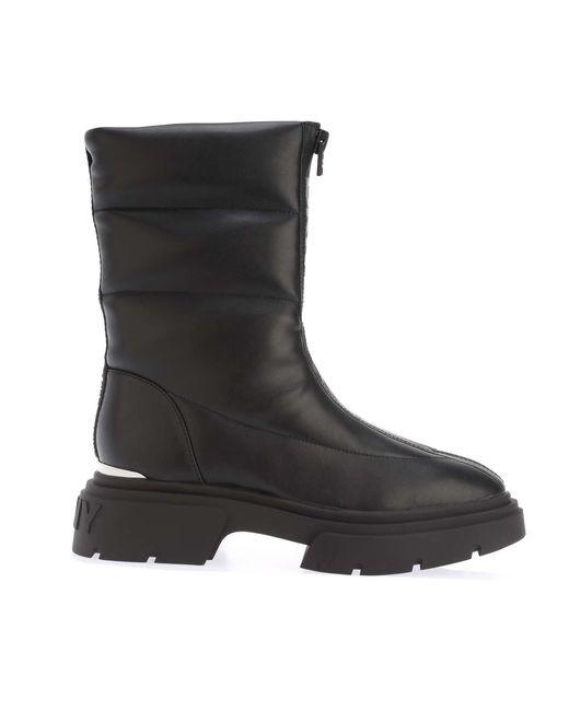DKNY Black Fiza Zip Up Winter Boots Size 4
