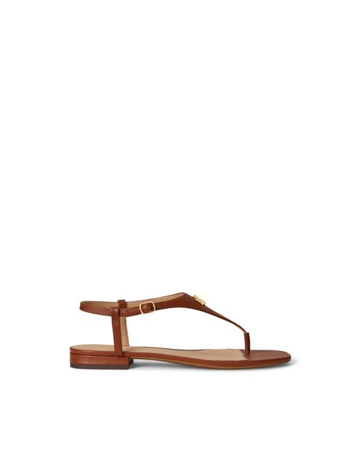 Ralph Lauren Brown Flat Sandals