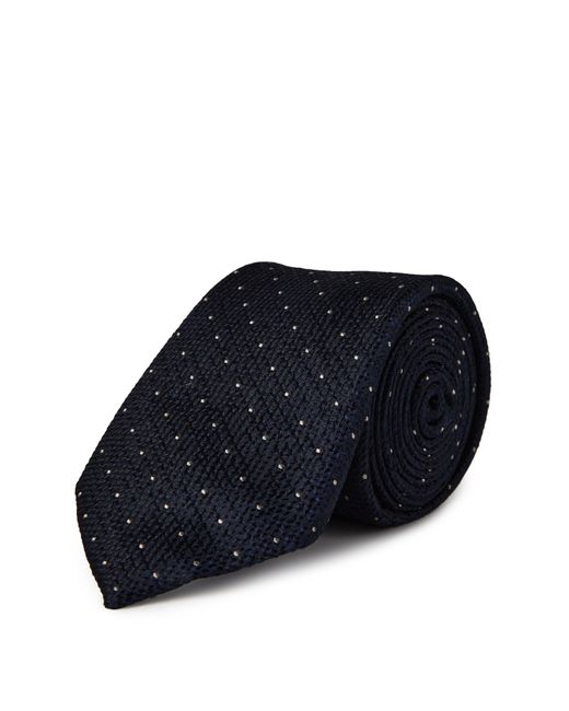 Haines and Bonner Blue Silk Spot Tie for men