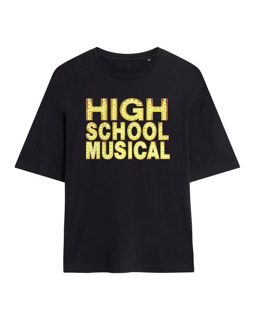Disney Black High School Musical Logo Oversized T Shirt