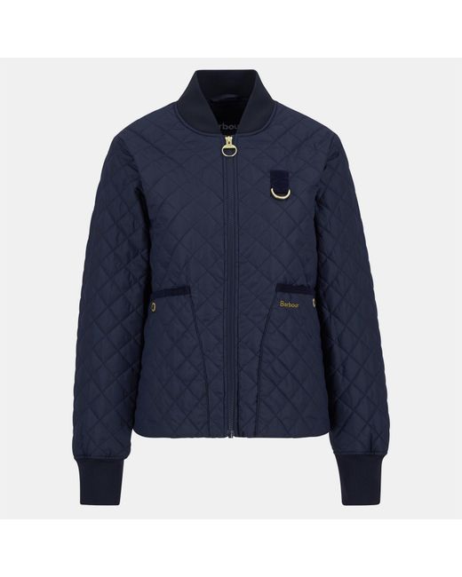 Barbour Blue Reyna Diamond Quilted Fitted Jacket