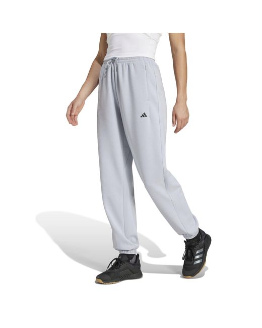 Adidas Gray D4T Knitted Open Hem Tracksuit Joggers