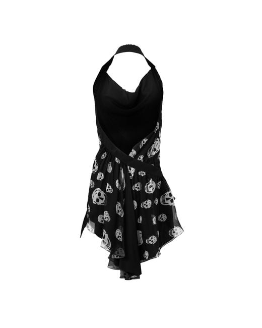 McQueen Black Alex Halter Skull Pr Ld63