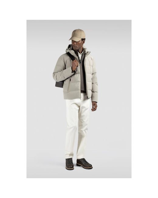 Paul & Shark Gray Typhoon Short Puffer Jacket for men