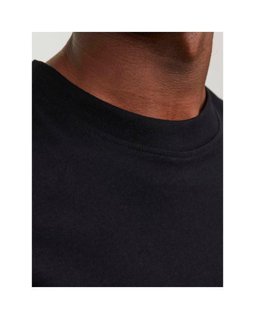 Jack & Jones Black Logo Print T Shirt for men