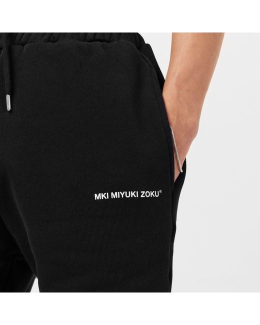 MKI Miyuki-Zoku Black Uniform Fleece Jogger Shorts for men