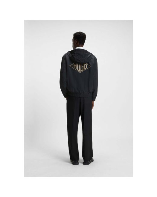 HUGO Black Benji2521 Windbreaker Jacket for men