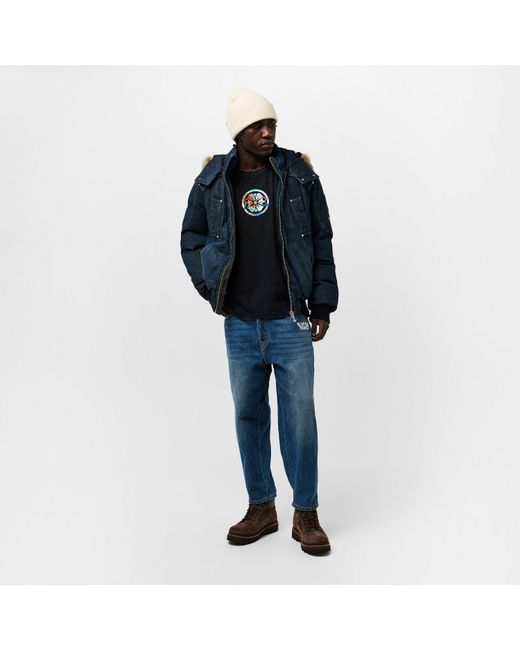 Moose Knuckles Blue X Evisu Ballistic Bomber Jacket for men
