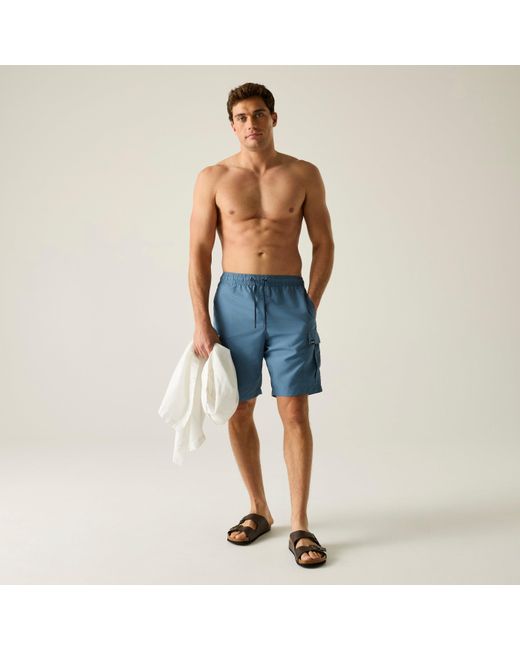 Regatta Blue Blanmont Quick-Drying Swim Shorts for men