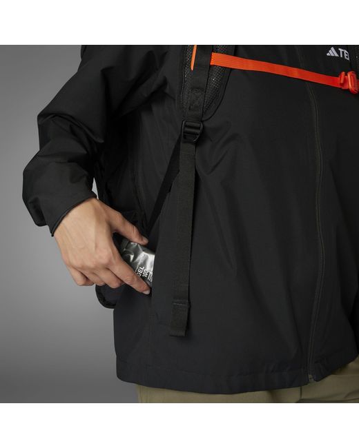 Adidas Blue Multi Essentials Hooded Long Sleeve Waterproof Jacket