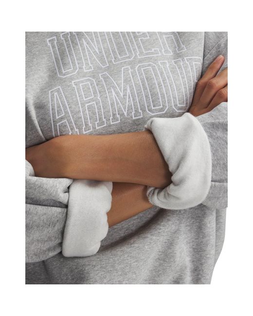 Under Armour Gray Rival Fleece Crew Sweatshirt