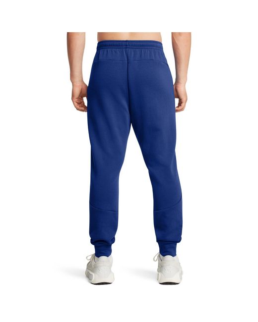 Under Armour Blue Unstoppable Closed Hem Fleece Joggers for men