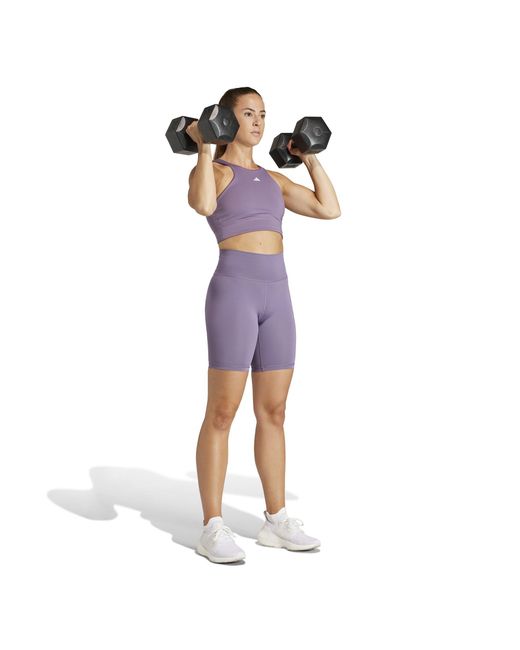 Adidas Purple Medium Impact Sports Bra