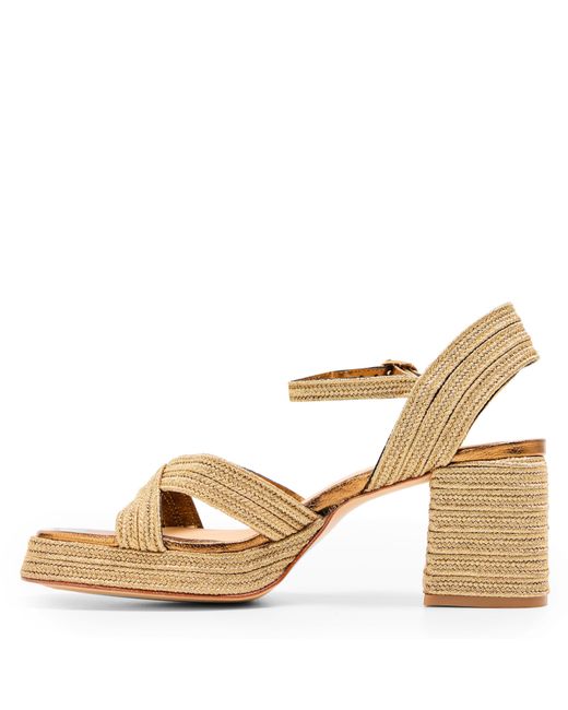 Castaner Metallic Heeled Sandals