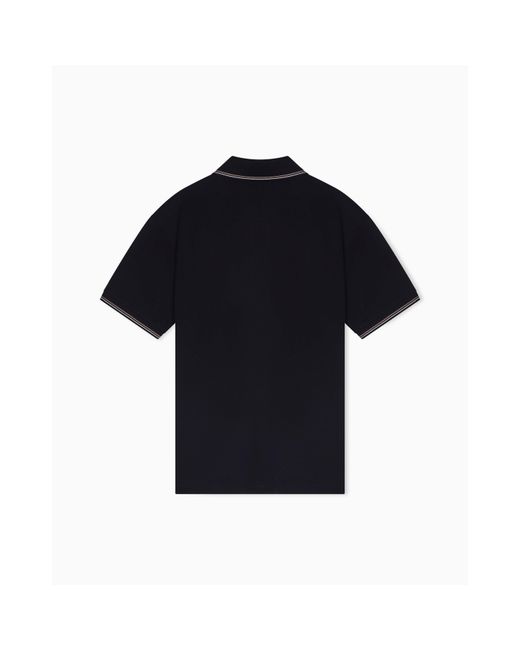 Emporio Armani Black Short Sleeve Polo Shirt for men