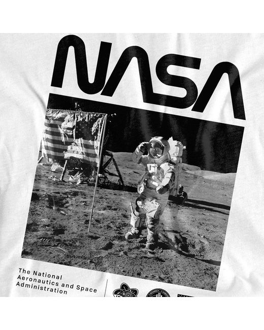 NASA White Salute Cotton T-Shirt for men