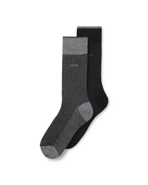 Boss Black 2 Pack Of Regular Length Socks for men