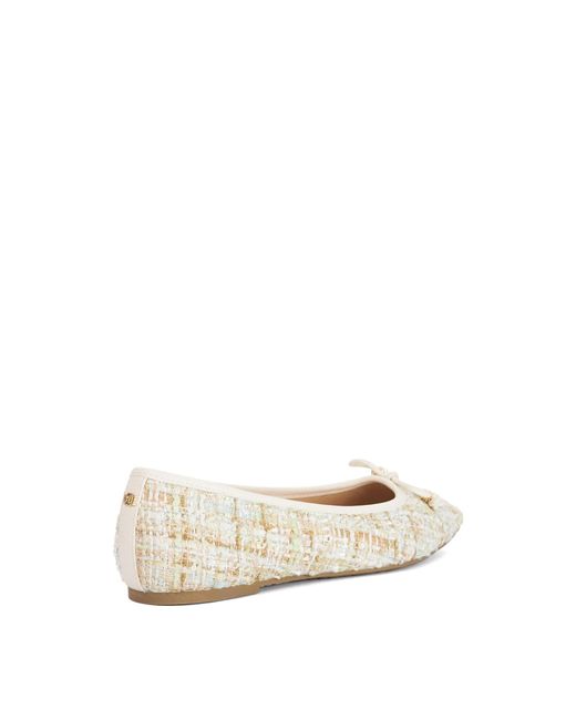 Dune Natural Hennie Ballet Pumps