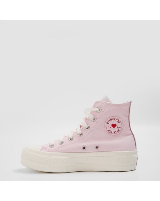 Converse Pink All Star Platform High Top Trainers
