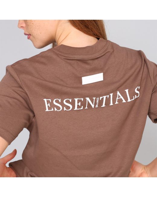 Blank Essentials Brown Blank E Core Puff Print T-Shirt Ladies