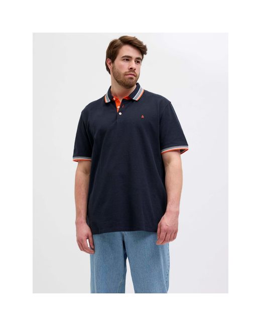 Jack & Jones Blue Paulos Short Sleeve Polo Shirt for men