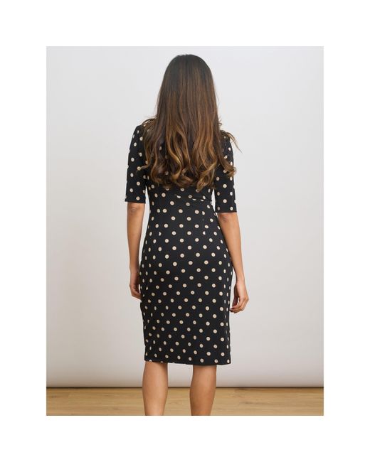 Gina Bacconi Black Harper Jersey Wrap Dress
