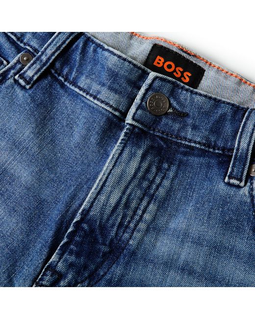 Boss Blue Denim Shorts for men
