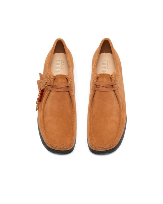 Clarks Brown Wallabee Lo Moc-Toe Shoes for men