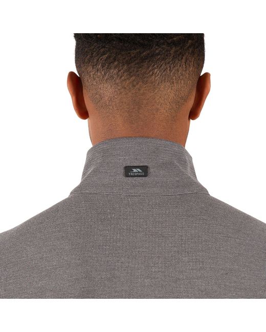 Trespass Gray Wotterham Long-Sleeve Performance T-Shirt for men