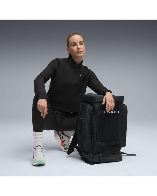 PUMA Black Hyrox Long-Sleeve Performance Gym Top