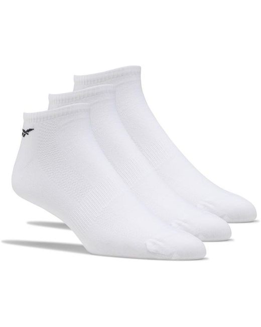 Reebok White 3 Pack Trainer Socks for men