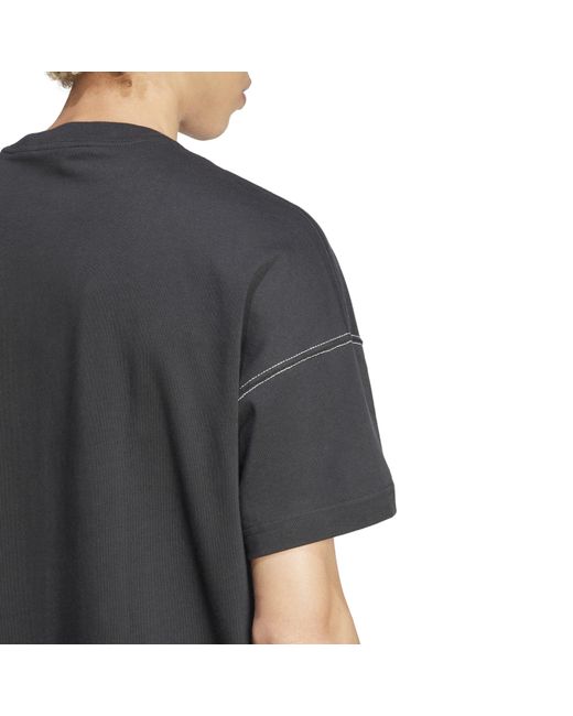 Adidas Black All Season Graphic Cotton T-Shirt for men