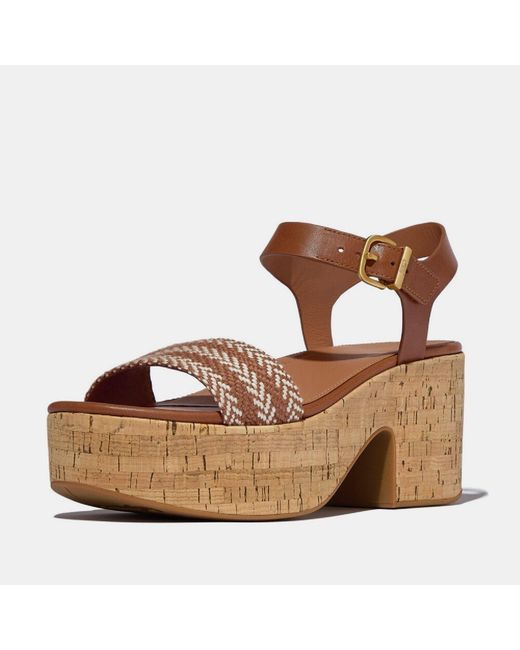 Fitflop Brown Platfforms Ankle-Strap Sandals