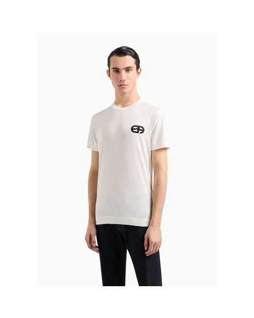 Emporio Armani White Crew Neck T-Shirt for men