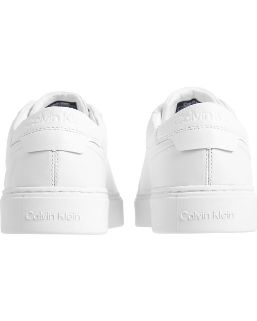 Calvin Klein White Low Court Trainers for men