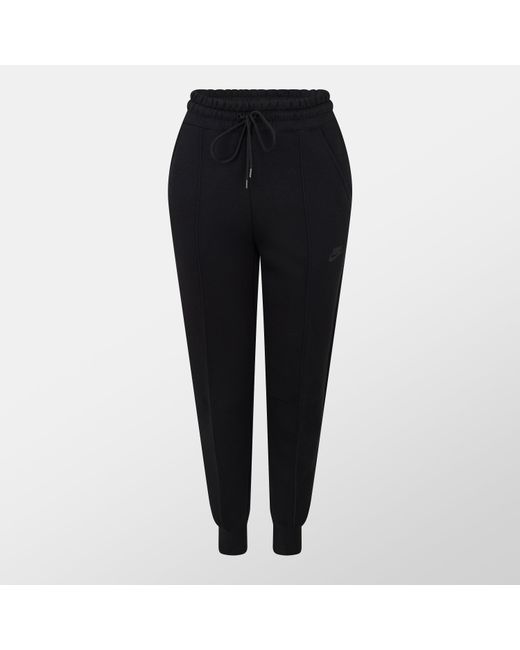 Nike Black Sportswear Tech Fleece Mid-Rise Jogger Pants