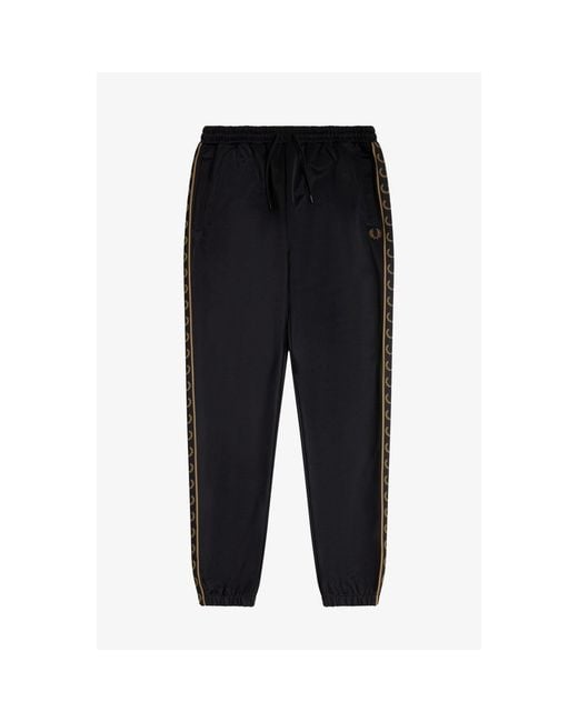 Fred Perry Black Taped Poly Tracksuits for men