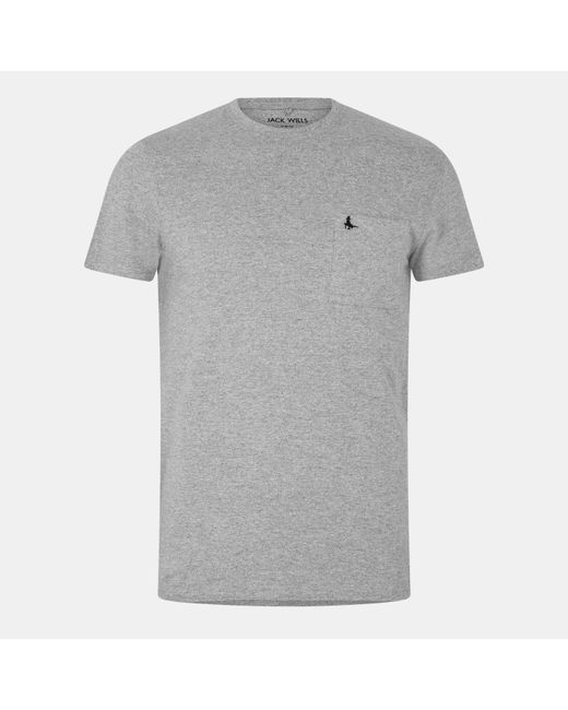 Jack Wills Gray Ayleford Logo T Shirt for men