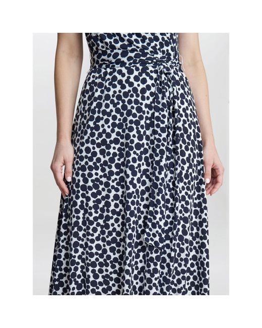 Gina Bacconi Blue Dolly Fit And Flare Jersey Dress