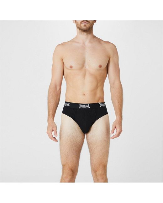 Lonsdale Black 2Pk Brief for men