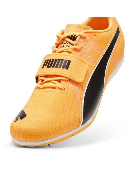 PUMA Yellow Evospeed Long Jump 11 Ult Track Running Spikes for men