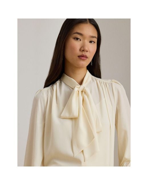 Ralph Lauren Natural Long Sleeve Blouse