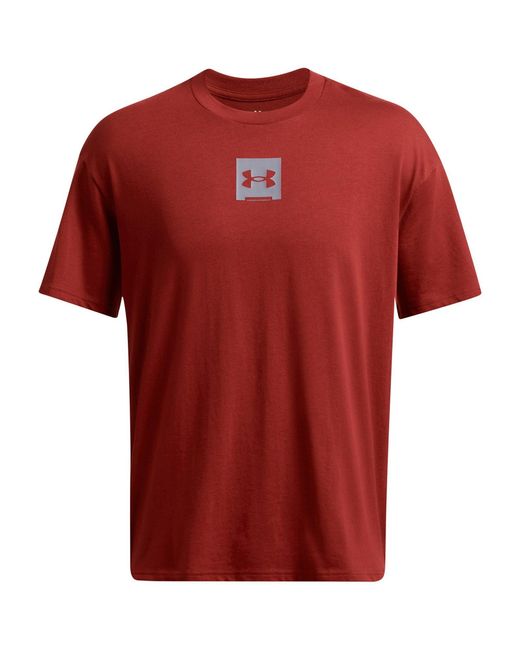 Under Armour Red Box Logo Regular Fit T-Shirt for men
