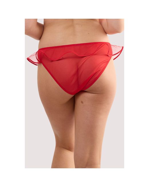 Playful Promises Pink Monica Ribbon Slot Lace Brief