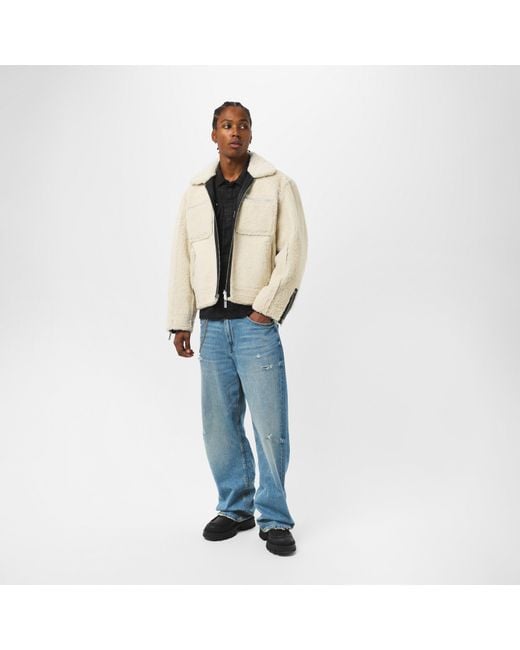 Represent Black Shearling Tailored Jacket for men