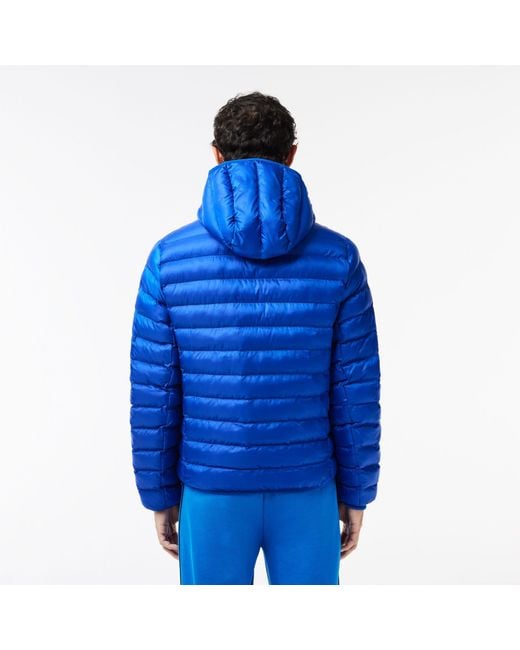 Lacoste Blue Slim Fit Short Puffer Jacket for men