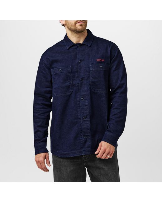 Replay Blue Service Overshirt for men