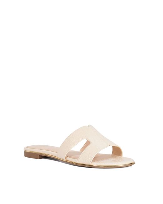 Dune Natural Ludlows Flat Sandals