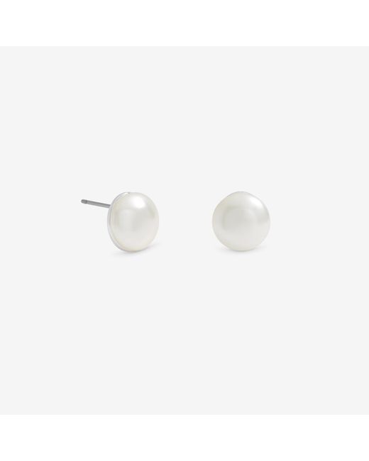 Jon Richard White Cream Small Bouton Pearl Earrings