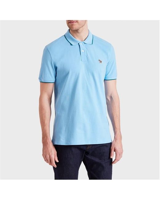 PS by Paul Smith Blue Tipped Zeb Polo Sn43 for men